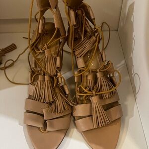 Loeffler Randall Brown Tassel Heels